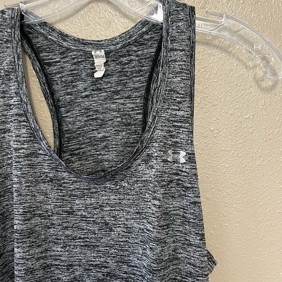 Under Armour heathered gray Razorback tank top GUC size medium - Picture 2 of 5